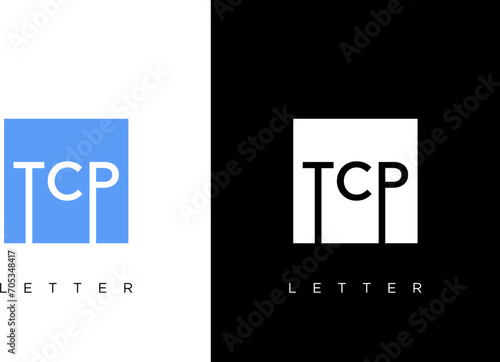Letter TCP Logo Design, Minimal Letter T C P Logo Design Using Letters T C and P template
