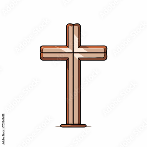 Vector illustration of Christian cross icons.