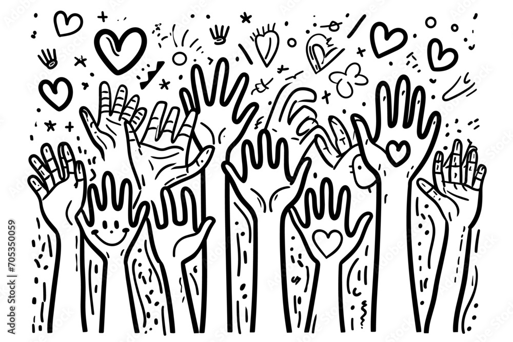 Hearts and Hands Together: A Symbol of Universal Love and Friendship Hearts and Hands Together: A Symbol of Universal Love and Friendship