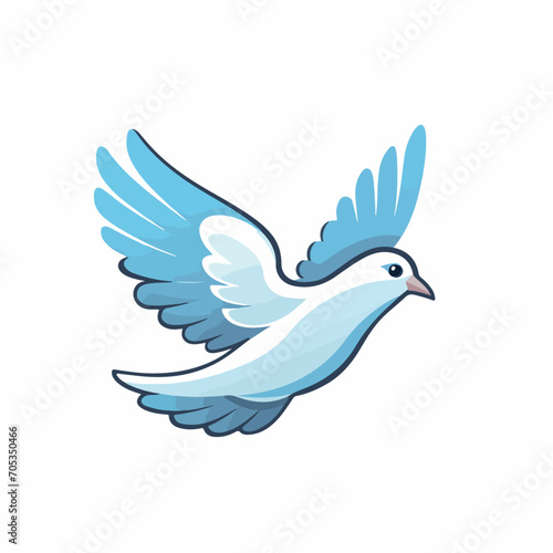Vector illustration of a dove icon. © OLGA