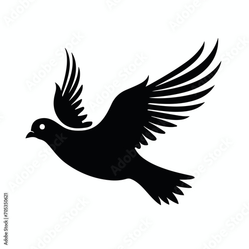 Vector illustration of dove silhouettes.
