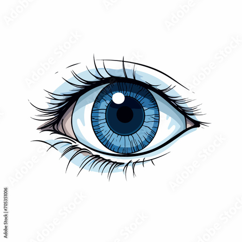 Vector illustration of an optical eye black icon.