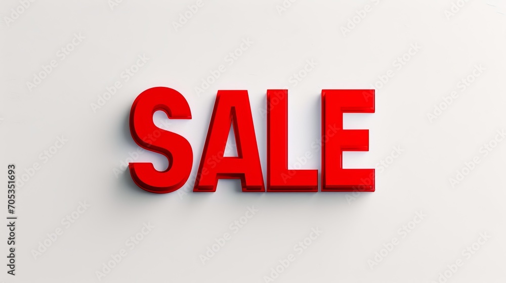 SALE in bright red font on a clean white background SALE in bright red font on a clean white background