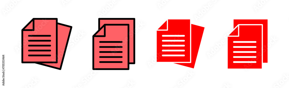 Document icon set illustration. Paper sign and symbol. File Icon Document icon set illustration. Paper sign and symbol. File Icon