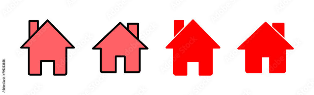Home icon set illustration. House sign and symbol Home icon set illustration. House sign and symbol