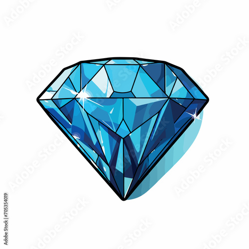 Vector illustration of gems isolated on white background.