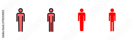 Man icon set illustration. male sign and symbol. human symbol