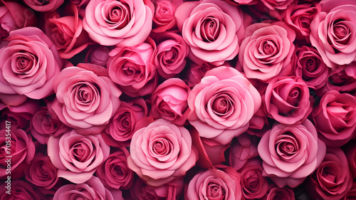 Background of Mixed Roses for Valentine   s Day