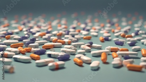 In a timelapse sequence, a person is shown taking a pill every day for weeks. At first, they look sick and fatigued, but with each passing day, they Psychology art concept