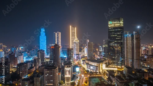 Wallpaper Mural time lapse view of city at night Torontodigital.ca