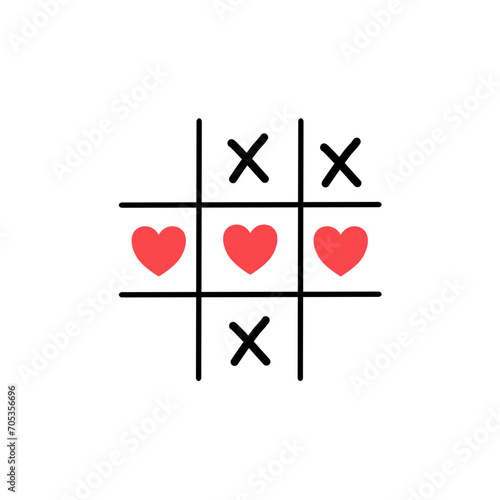 tic tac toe game with hearts