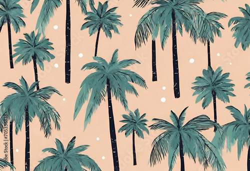 seamless background with palm trees, v5