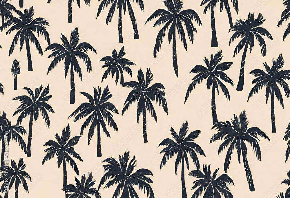 seamless background with palm trees, v5