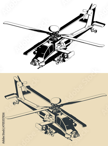 AH-64 Apache illustrations photo