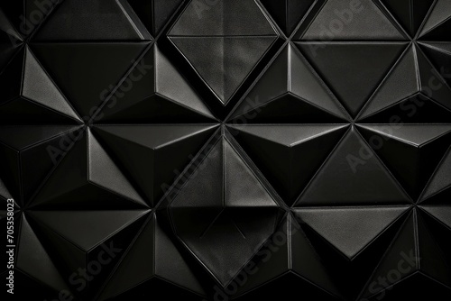 Close-up black metallic object, abstract wall pattern background