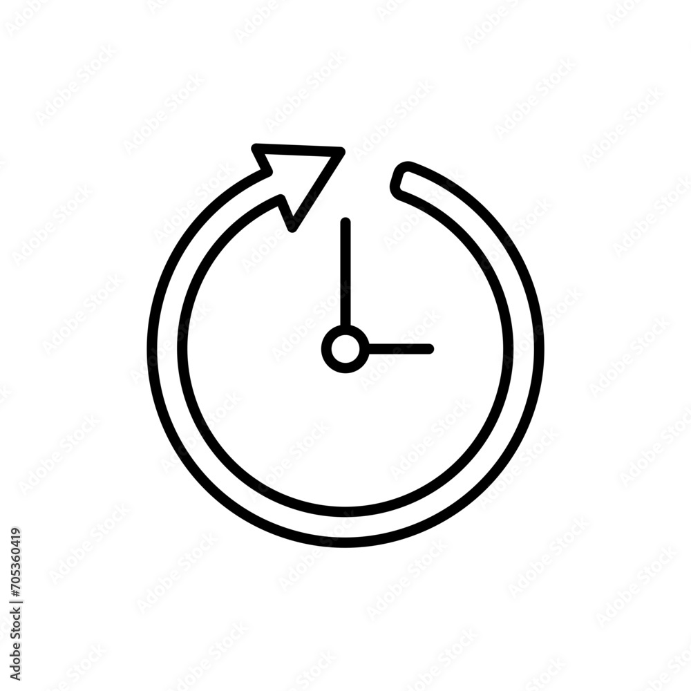 Time restore outline icons, minimalist vector illustration ,simple transparent graphic element .Isolated on white background Time restore outline icons, minimalist vector illustration ,simple transparent graphic element .Isolated on white background