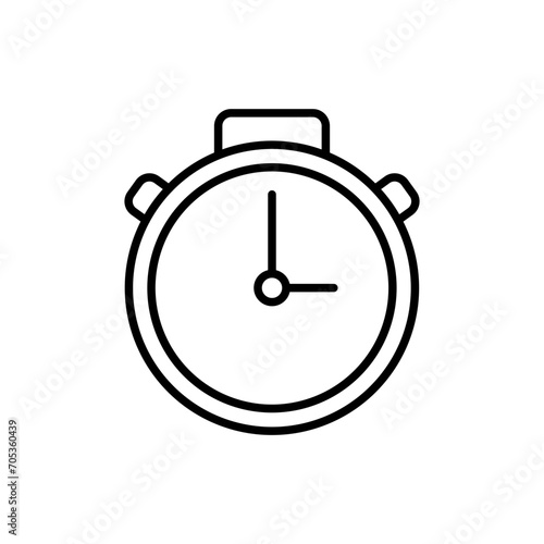 Stopwatch outline icons, minimalist vector illustration ,simple transparent graphic element .Isolated on white background