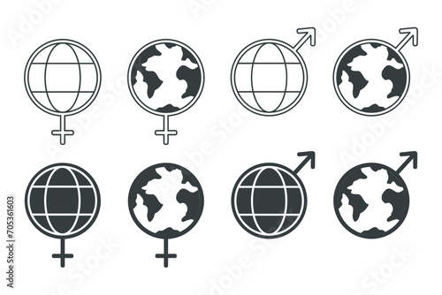 International men and women's day. Illustration vector