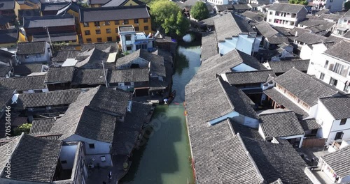 view of ancient town in china photo