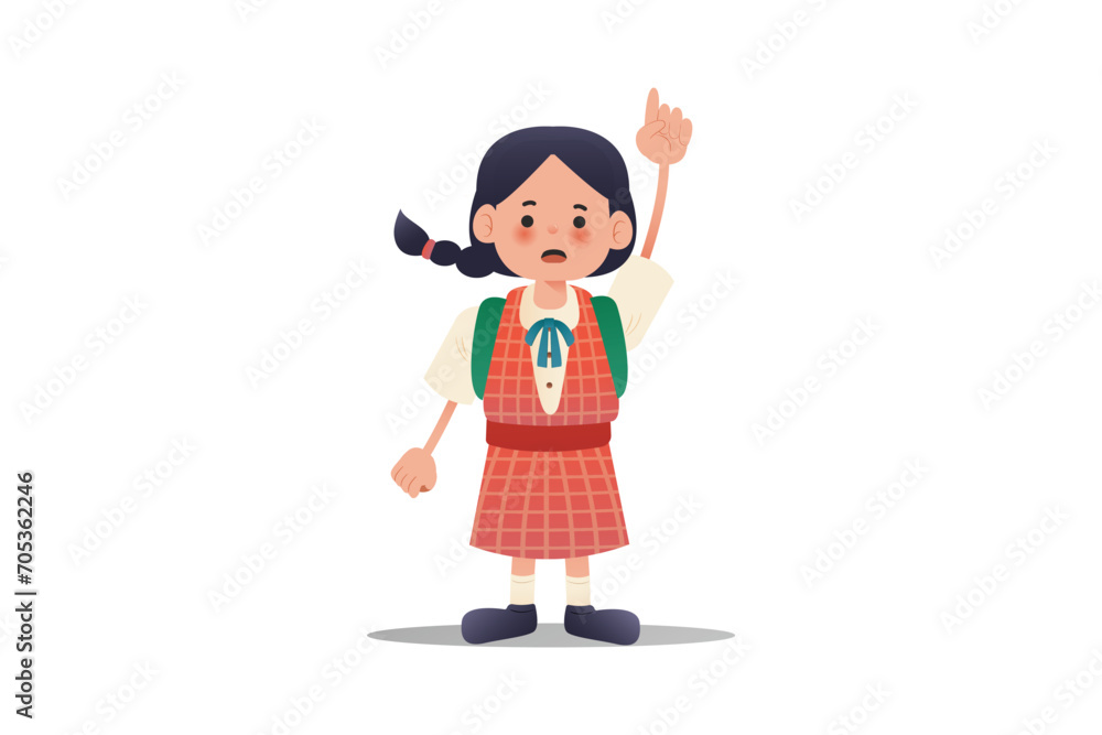 Girl Raised One Hand | Student Edition Girl Raised One Hand | Student Edition
