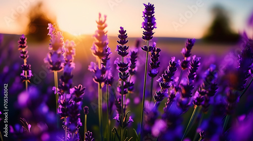 lavender flowers in the afternoon photo