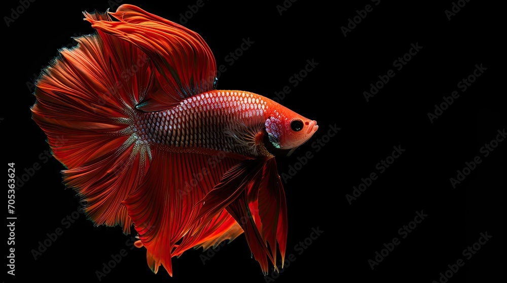 Obraz premium Siamese Fighting Fish in the dark background