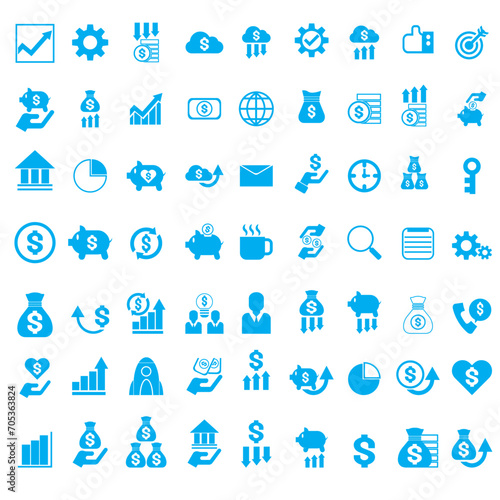The icons for Business or marketing concept.