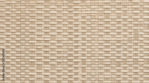 Wicker or straw woven texture background. wood texture weave background. Beige, macro photography, close-up. Generative AI