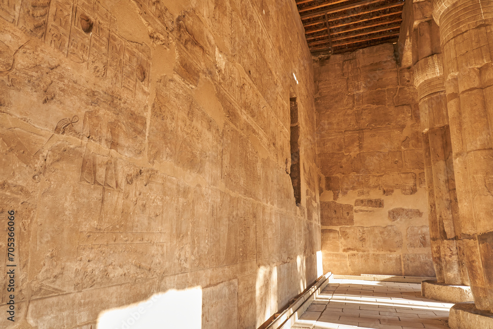 Luxor Temple in Luxor, ancient Thebes, Egypt. Luxor Temple is a large