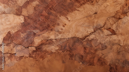 A close-up of a weathered wood surface, featuring rich brown and tan tones that create a warm and inviting atmosphere.