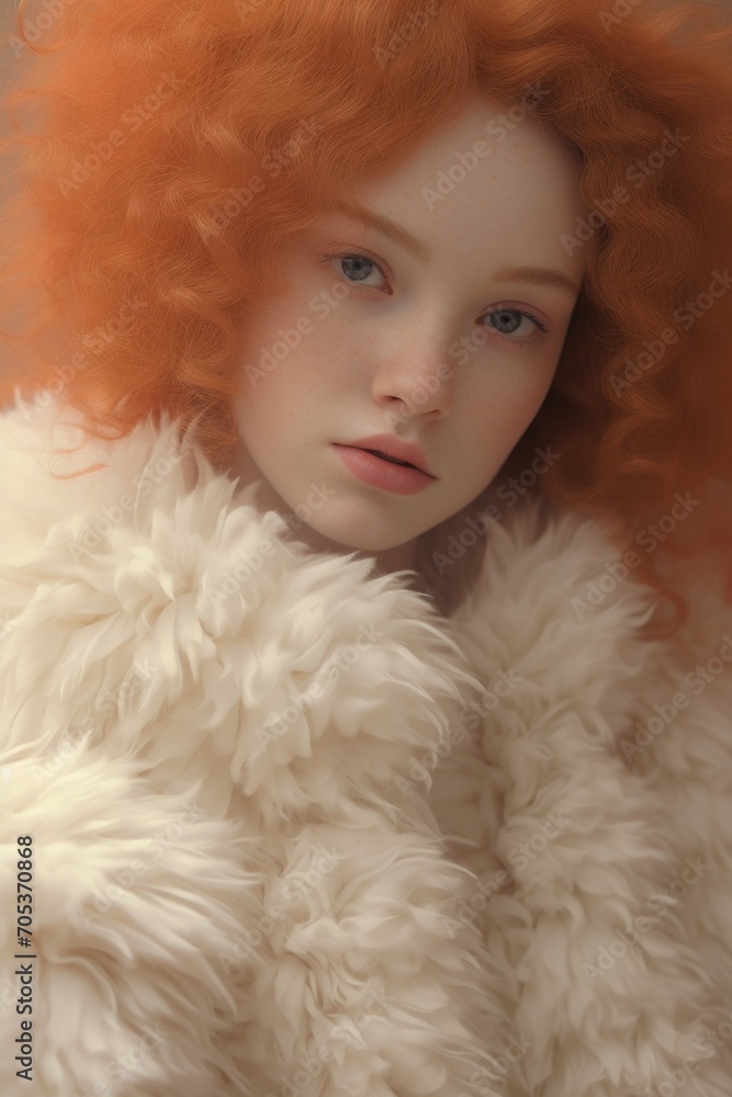 Close-up representation of a fluffy warm sweater AI generated Close-up representation of a fluffy warm sweater AI generated