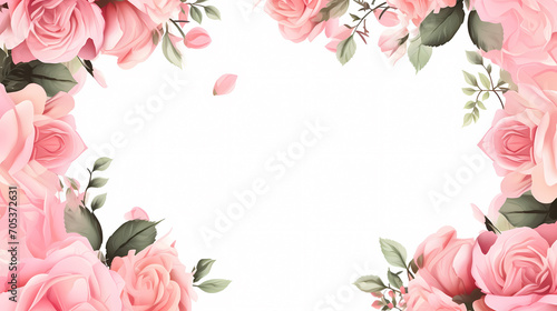 Floral frame with decorative flowers, decorative flower background pattern, floral border background