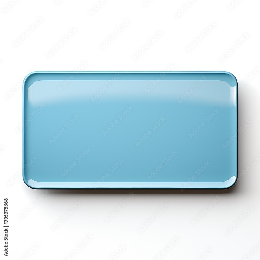 Blank blue square paper sticker label on white background Blank blue square paper sticker label on white background