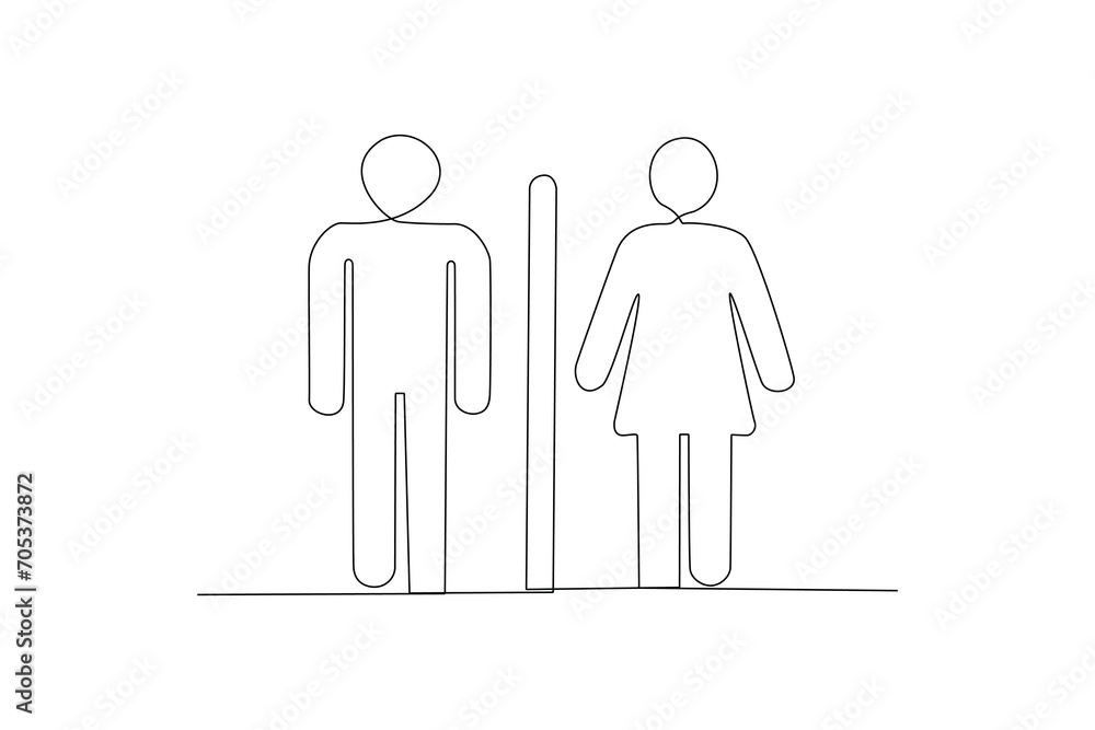 One continuous line drawing of Shopping center or mall information concept. Doodle vector illustration in simple linear style. One continuous line drawing of Shopping center or mall information concept. Doodle vector illustration in simple linear style.