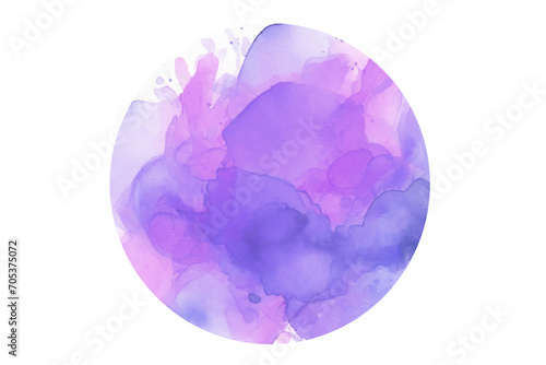 Abstract colorful circle hand draw water color background.