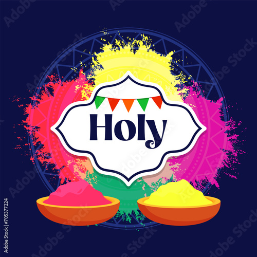 Happy Holi illustration vector background. Vector eps 10