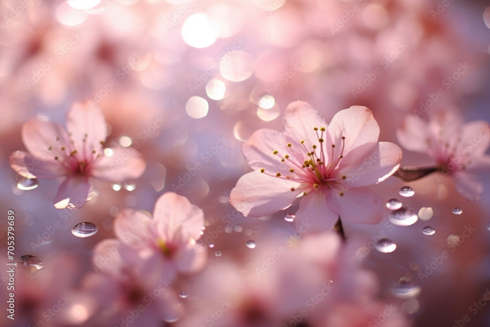 Cherry Blossom Breeze: A gentle breeze rustles the cherry blossoms, creating a dance of petals in the air.