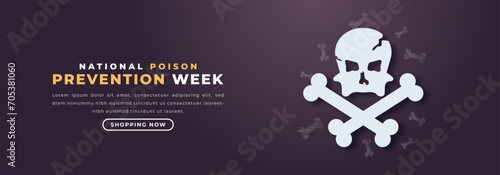National Poison Prevention Week Paper cut style Vector Design Illustration for Background, Poster, Banner, Advertising, Greeting Card