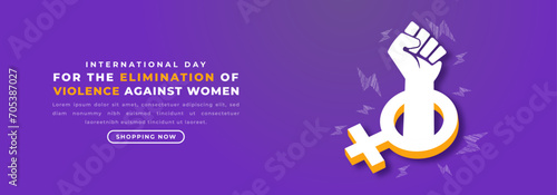 International Day for the Elimination of Violence against Women Paper cut style Vector Design Illustration for Background, Poster, Banner, Advertising, Greeting Card