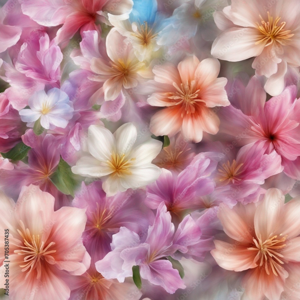 Scented Serenity: Abstract Blossoms Perfuming the Garden Scented Serenity: Abstract Blossoms Perfuming the Garden
