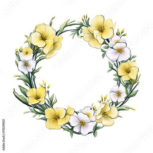 Beautiful Botanical Wreath with Transparent Background © Seption Plus