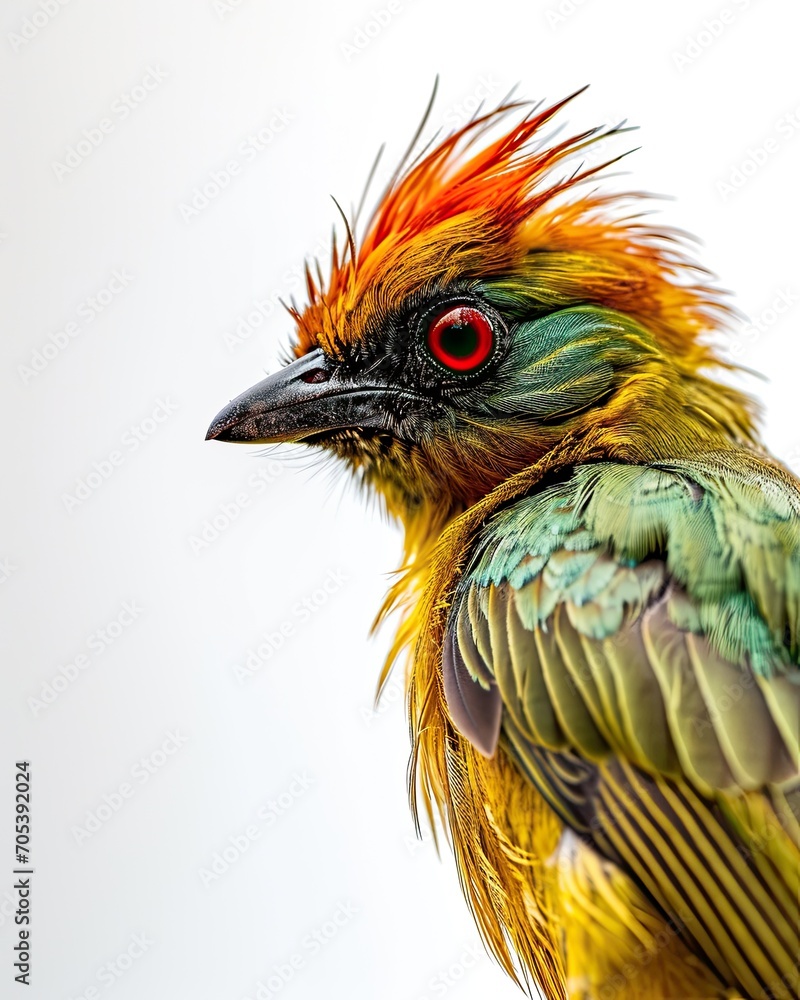 Majestic of Flavescent Bulbul isolated on black AI Generative Majestic of Flavescent Bulbul isolated on black AI Generative