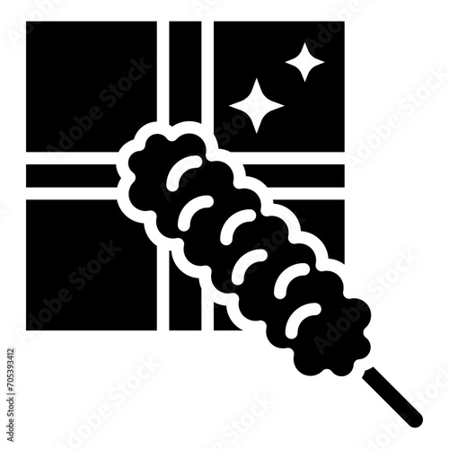 Feather Duster glyph icon, relate to housekeeping. use for UI or UX kit, web and app development.