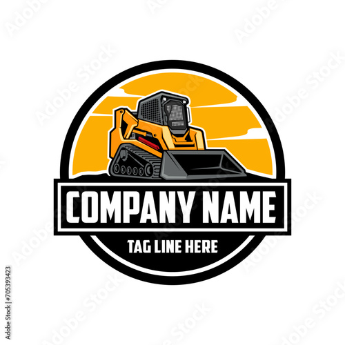 Skid steer loader company  logo vector image