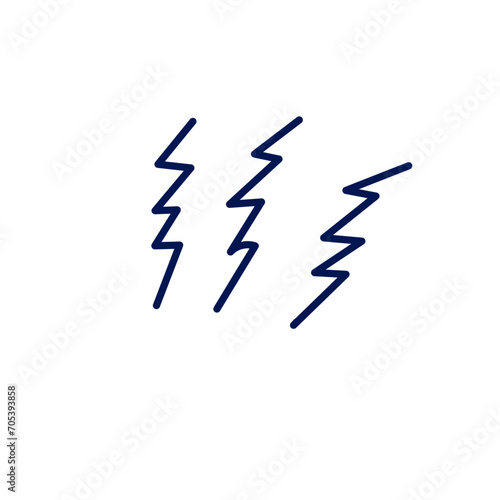 漫符、雷アイコン、怒ってるいる時のマーク。