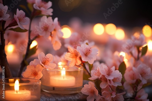 Candlelit Blossoms  Place candles strategically to illuminate flowers.