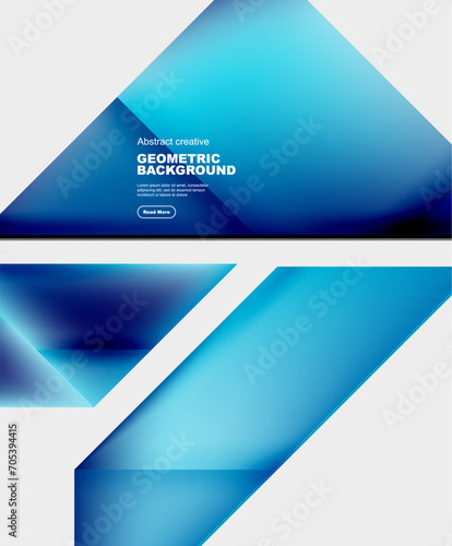 Gradient triangles vector abstract background