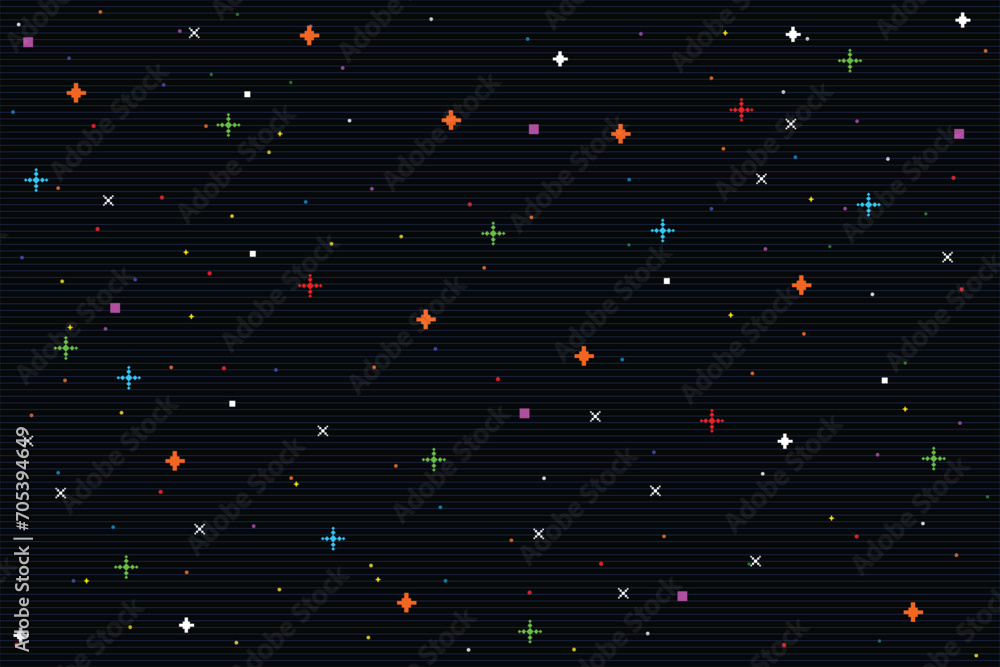 Pixel art background. 8 bit game. retro game. for game assets in vector ...
