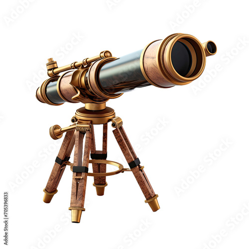 Toy Telescope Isolated on transparent background