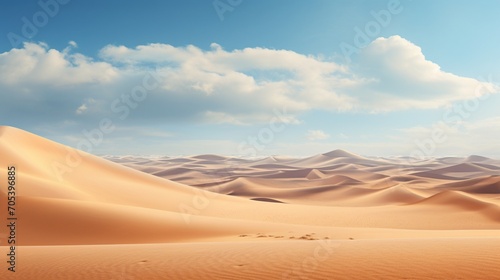an image of a vast desert landscape with sand dunes stretching into the horizon © Wajid
